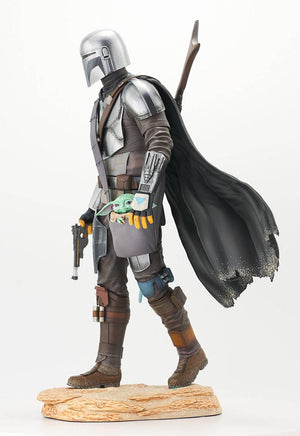 Star Wars The Mandalorian 10 Inch Statue Figure Premier Collection - The Mandalorian with Child