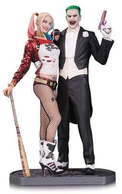 Suicide Squad 13 Inch Statue Figure - Movie Joker & Harley Quinn