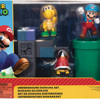 Super Mario World Of Nintendo 2.5 Inch Action Figure Diorama Set - Underground Set