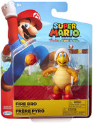 Super Mario 4 Inch Action Figure World Of Nintendo Wave 14 - Fire Bro with Fireball
