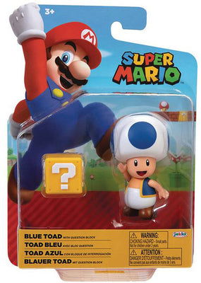 Super Mario World Of Nintendo 4 Inch Action Figure Wave 21 - Blue Toad