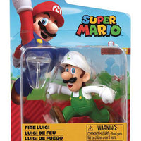 Super Mario 2.5 Inch Mini Figure World Of Nintendo Wave 25 - Fire Luigi