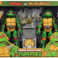 Teenage Mutant Ninja Turtles 7 Inch Action Figure 1980 Cartoon 2-Pack - Michelangelo & Raphael