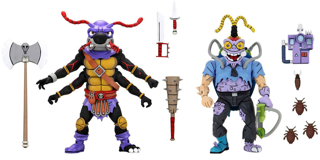 Teenage Mutant Ninja Turtles 1990 Cartoon 7 Inch Action Figure 2-Pack - Antrax & Scumbag