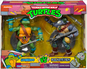 Teenage Mutant Ninja Turtles 6 Inch Action Figure Original TV 2-Pack - Leonardo vs Rocksteady