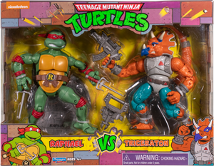 Teenage Mutant Ninja Turtles 6 Inch Action Figure Original TV 2-Pack - Raphael vs Triceraton