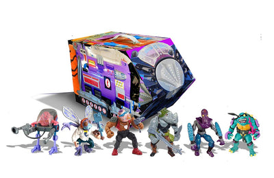 Teenage Mutant Ninja Turtles Retro Rotocast 5 Inch Action Figure Box Set Exclusive - Villains Mutant Module