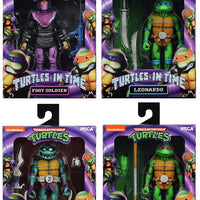 Teenage Mutant Ninja Turtles 7 Inch Figure Turtles In Time - Set of 4 (Donatello - Leonardo - Slash - Foot Soldier)