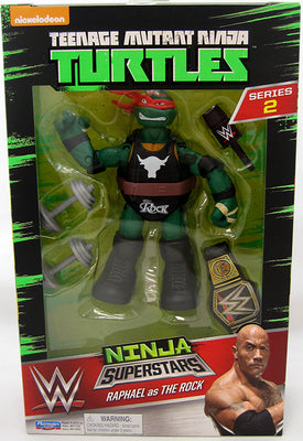 Teenage Mutant Ninja Turtles 6 Inch Action Figure WWE Collector Series - Raphael as the Rock