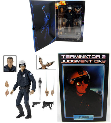 Terminator 2 Judgement Day 7 Inch Action Figure Ultimate Series - Ultimate T-1000 (Motorcycle Cop) (Shelf Wear)
