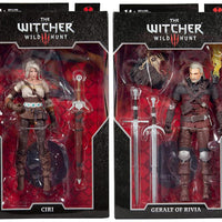 The Witcher 3 Wild Hunt 7 Inch Action Figure Wave 2 - Set of 2 (Ciri - Geralt)