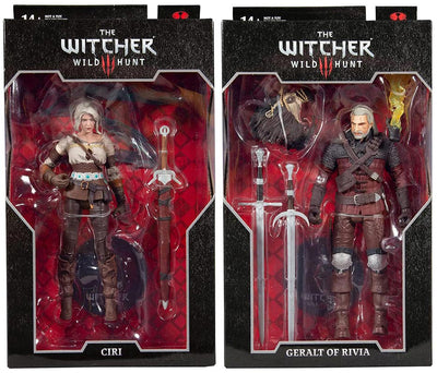 The Witcher 3 Wild Hunt 7 Inch Action Figure Wave 2 - Set of 2 (Ciri - Geralt)