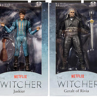 The Witcher Netflix 7 Inch Action Figure Wave 1 - Set of 2 (Geralt & Jaskier)