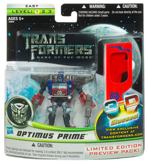 Transformers Dark Of The Moon 3 Inch Action Figure Preview Series - Optimus Prime with 3D Glasses