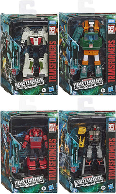 Transformers Earthrise War For Cybertron 6 Inch Deluxe Class - Set of 4 (Hoist - Cliffjumper - Wheeljack - Ironworks)