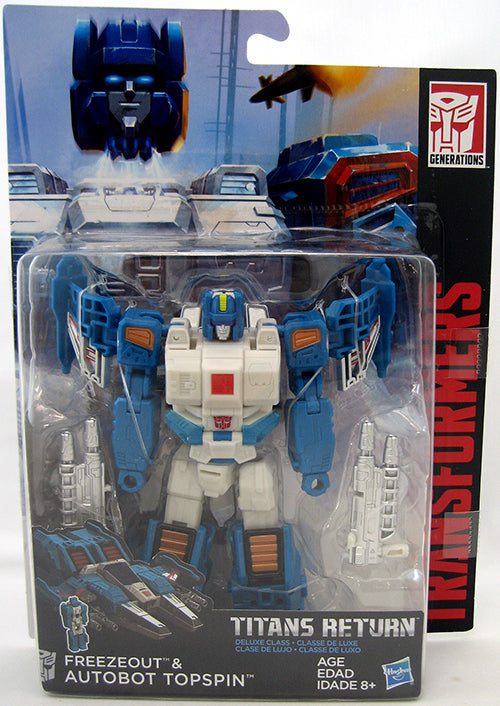 Transformers Generations Titans Return 6 Inch Action Figure Deluxe Class (2017 Wave 2) - Topspin & Freezeout