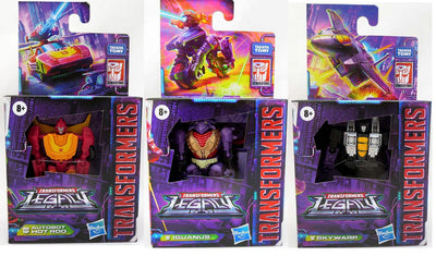 Transformers Generations Legacy 3.5 Inch Action Figure Core Class Wave 1 - Set of 3 (Hot Rod - Skywarp - Iguanus)