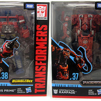 Transformers Movie Studio Series 7 Inch Action Figure Voyager Class - Set of 2 (Rampage #37 & Optimus Prime #38)