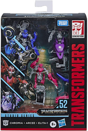 Transformers Studio Series 6 Inch Action Figure Deluxe Class - Arcee, Chromia, and Elita1 #52