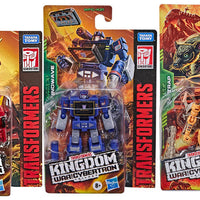 Transformers War For Cybertron Kingdom 3.75 Inch Action Figure Core Class Wave 5 - Set of Hot Rod - Soundwave - Rattrap