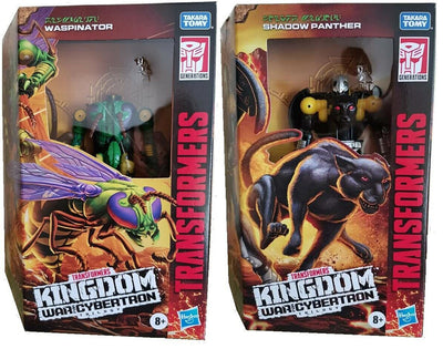 Transformers War For Cybertron Kingdom 6 Inch Action Figure Deluxe Class Wave 5 - Set of (Shadow Panther - Waspinator)