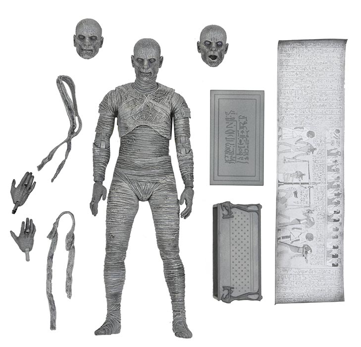 Universal Monsters 7 Inch Action Figure Ultimate - Mummy Black & White Version