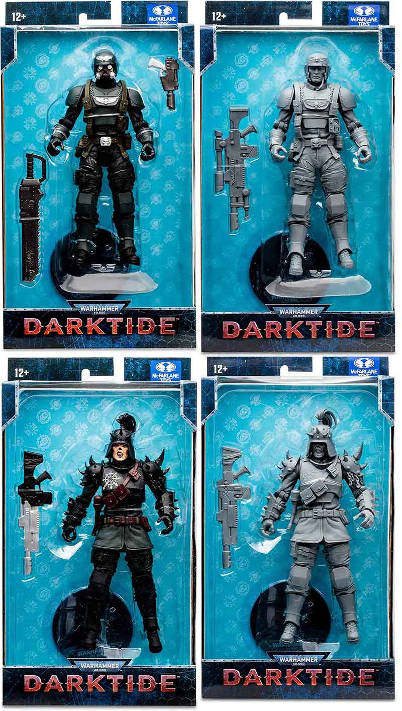 Warhammer 40000 7 Inch Action Figure Wave 6 - Set of 4 (Traitor Guard & Veteran Guardsman)