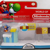 World Of Nintendo Super Mario Bros. U 2 Inch Action Figure Micro Land 3-Pack Wave 2 - Frosted Glacier with Penguin Mario