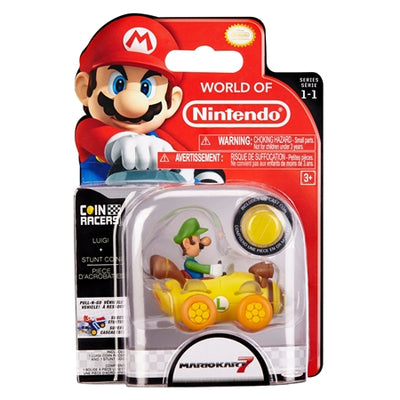World Of Nintendo Super Mario Kart 2 Inch Action Figure Coin Racers Wave 1 - Luigi (Shelf Wear Packaging)